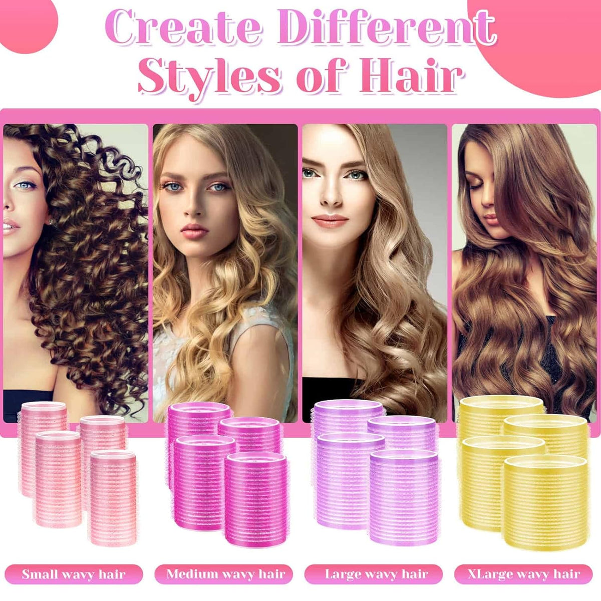 Zelfklevende haarrollen set
