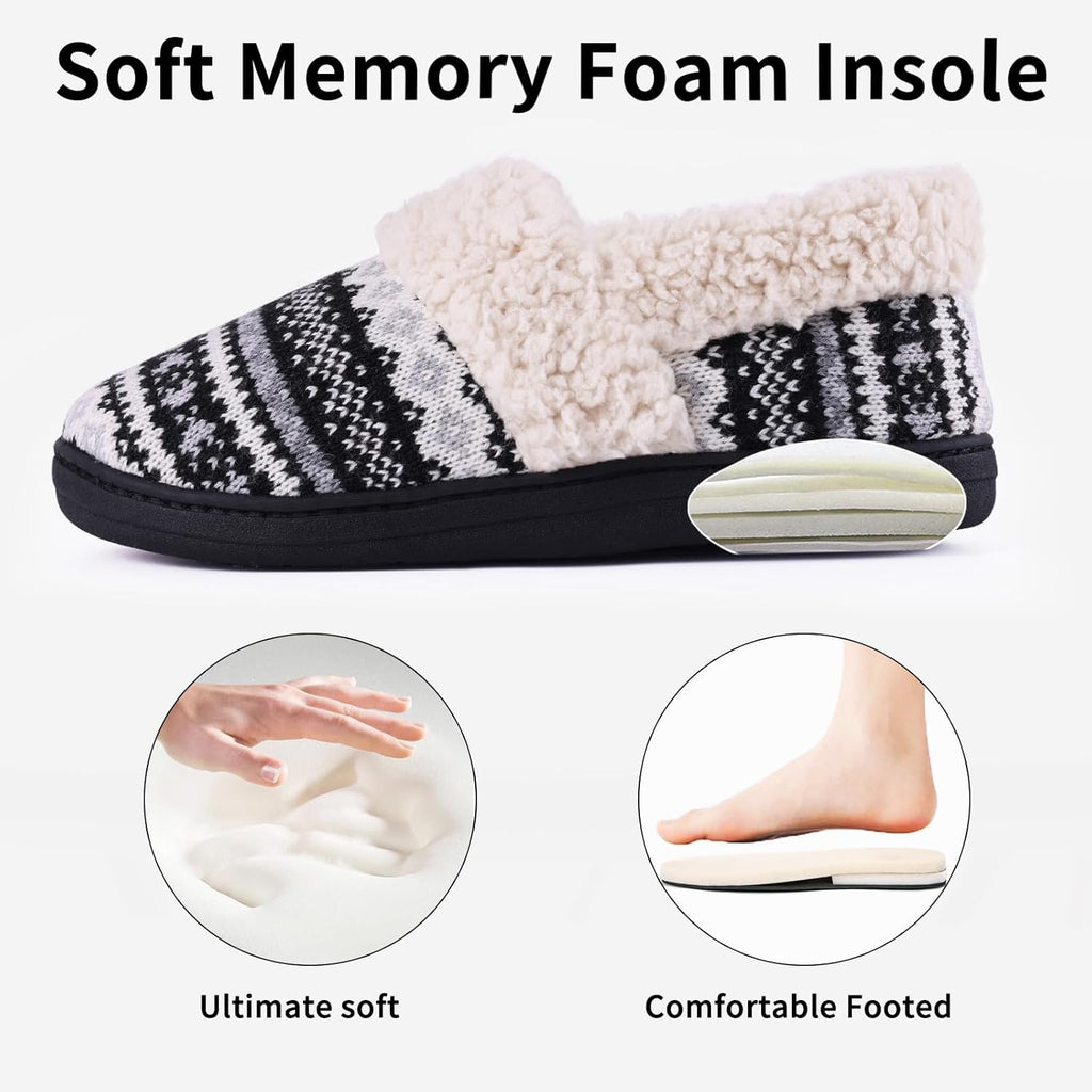 Winterse gebreide pantoffels