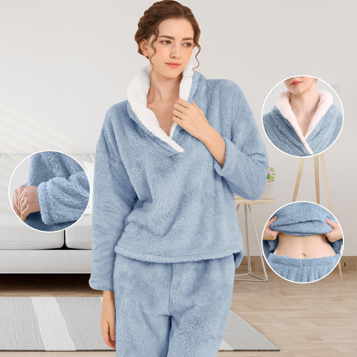 Fluffy Pyjama Set voor Dames