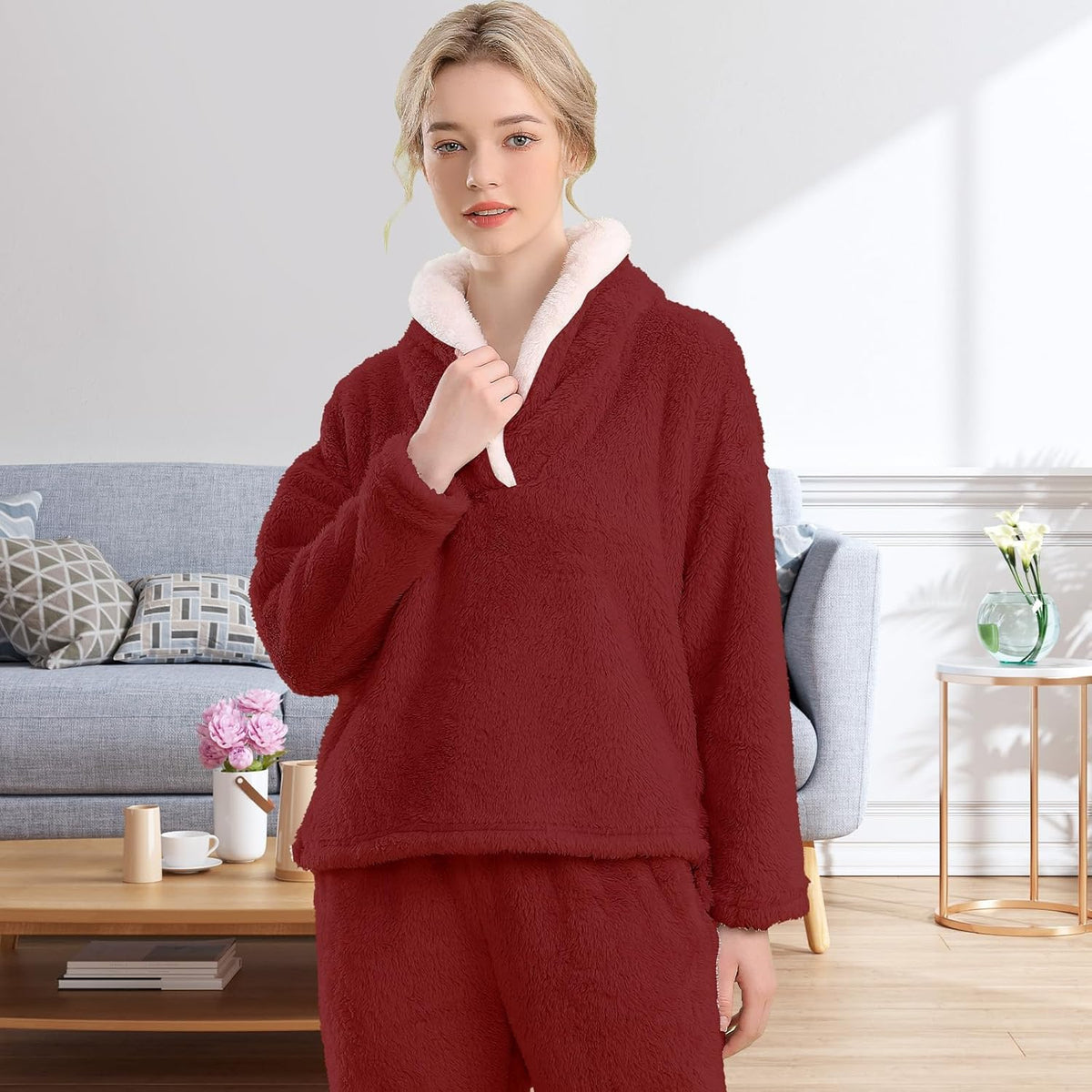 Fluffy Pyjama Set voor Dames