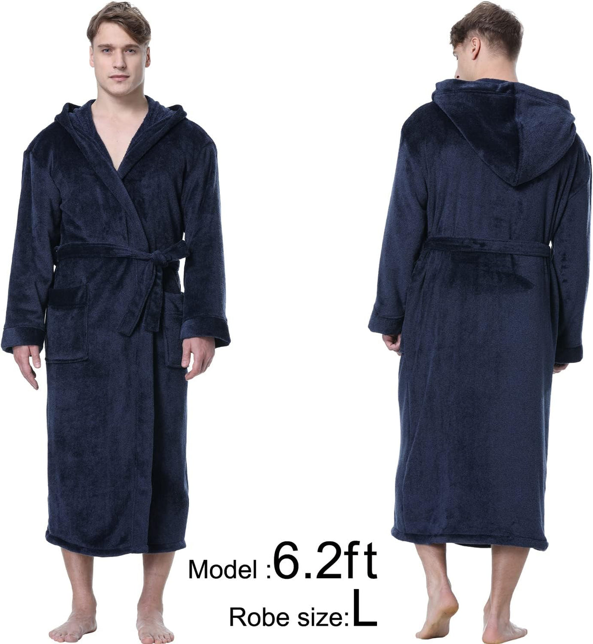 Heren badjas met capuchon