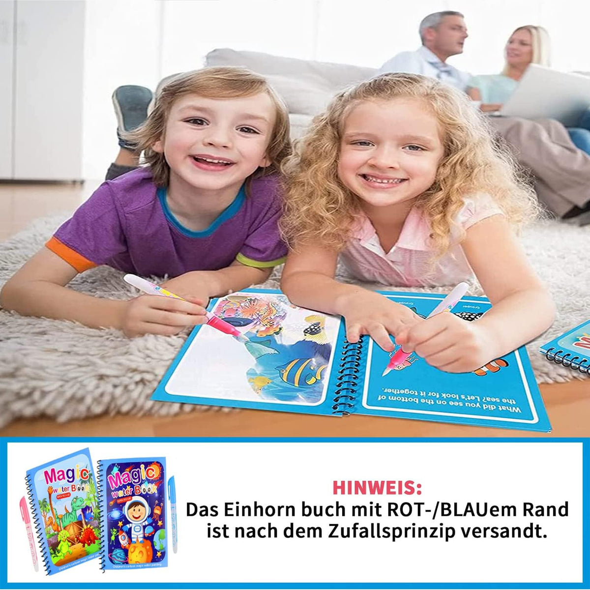 Set van 4 herbruikbare waterkleurboeken