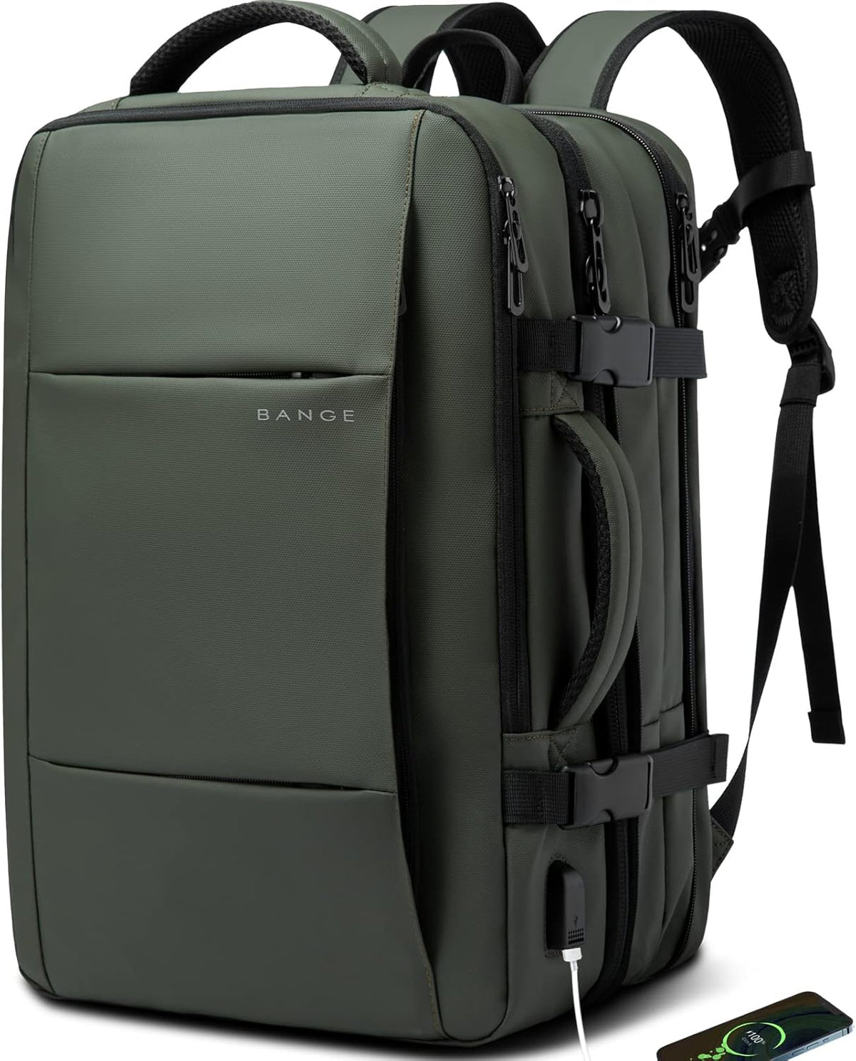Uitbreidbare 26–45L reisrugzak met laptopvak & zijhandvat