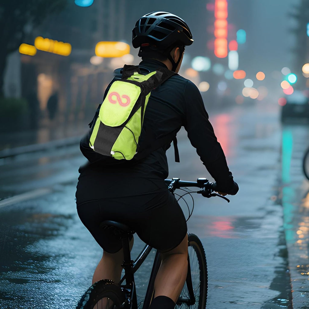LED motorfietsrugzak – luminescente veiligheidstas voor buiten- en nachtfietsen