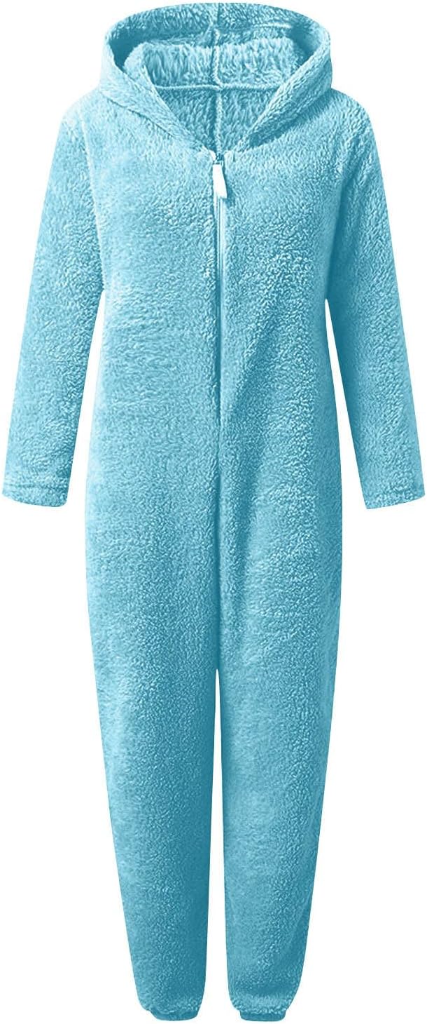 Sherpa Fuzzy Onesie met Capuchon