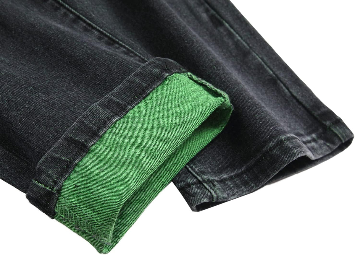 Heren slim-fit ripped jeans