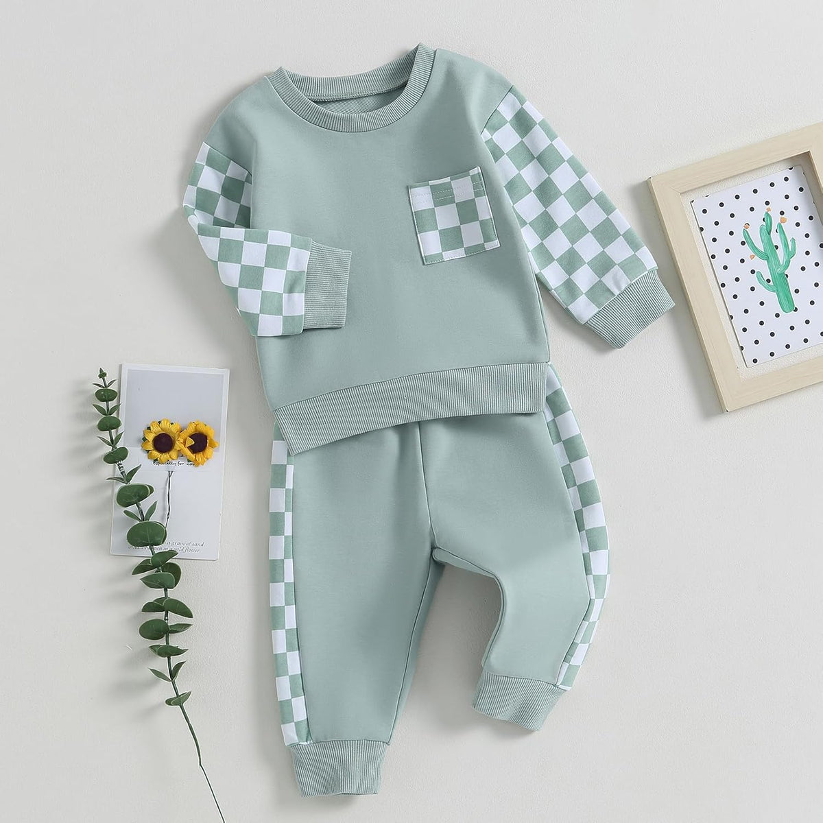 Baby jogger set winter – contrast sweatshirt en broek
