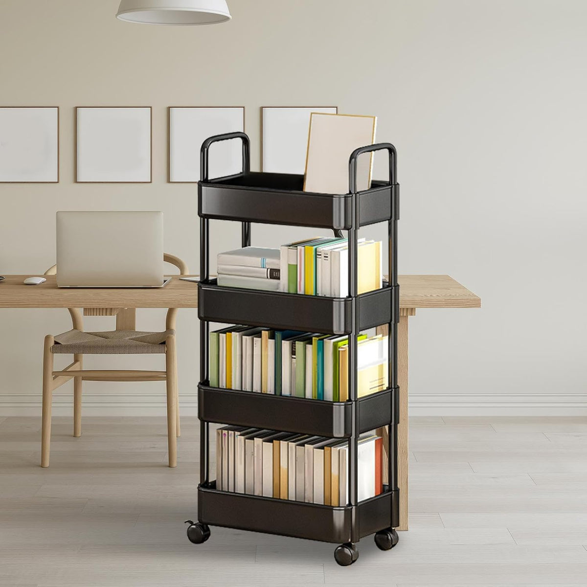 Rollende utility kar met wielen & handvat