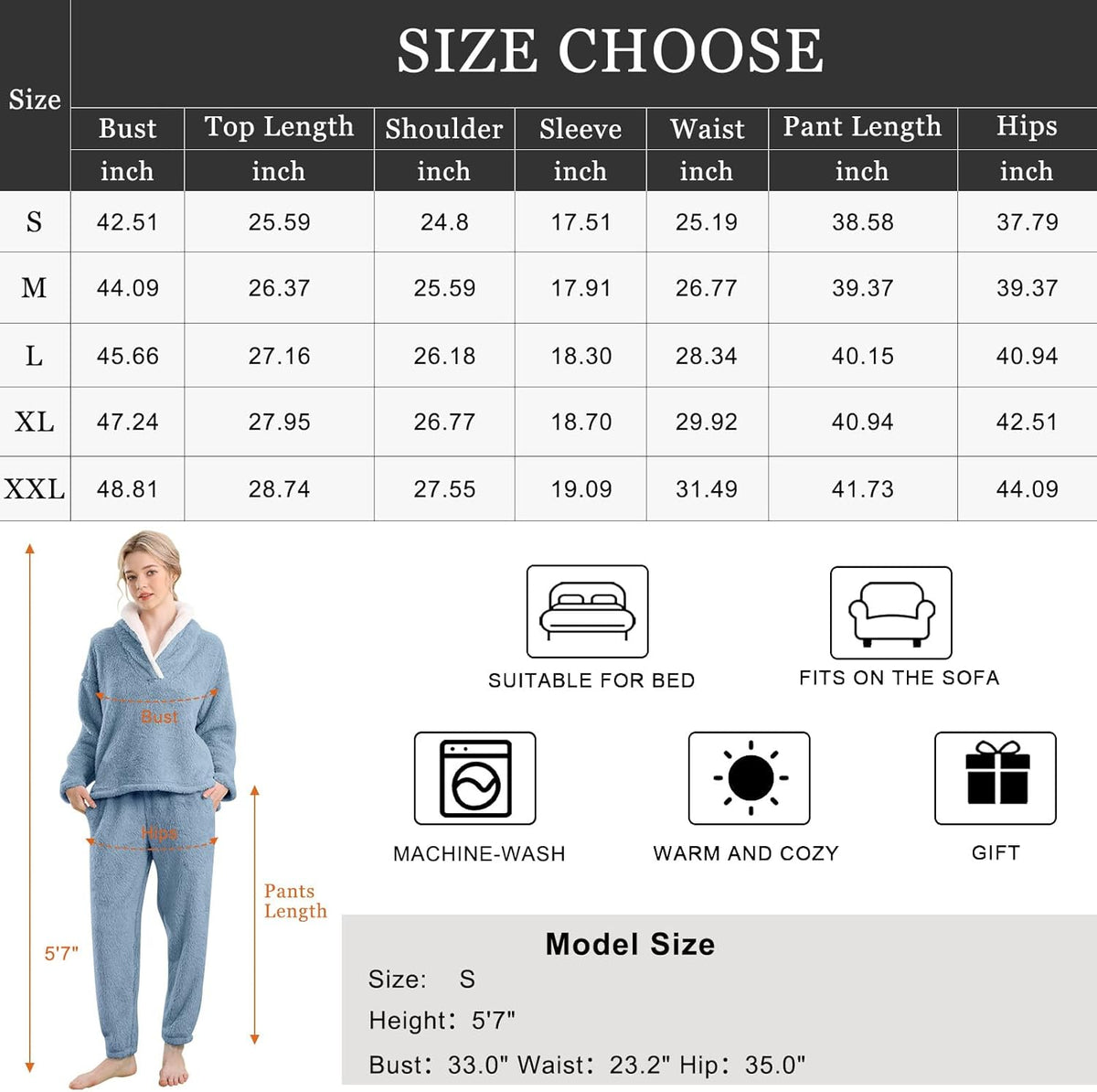 Fluffy Pyjama Set voor Dames