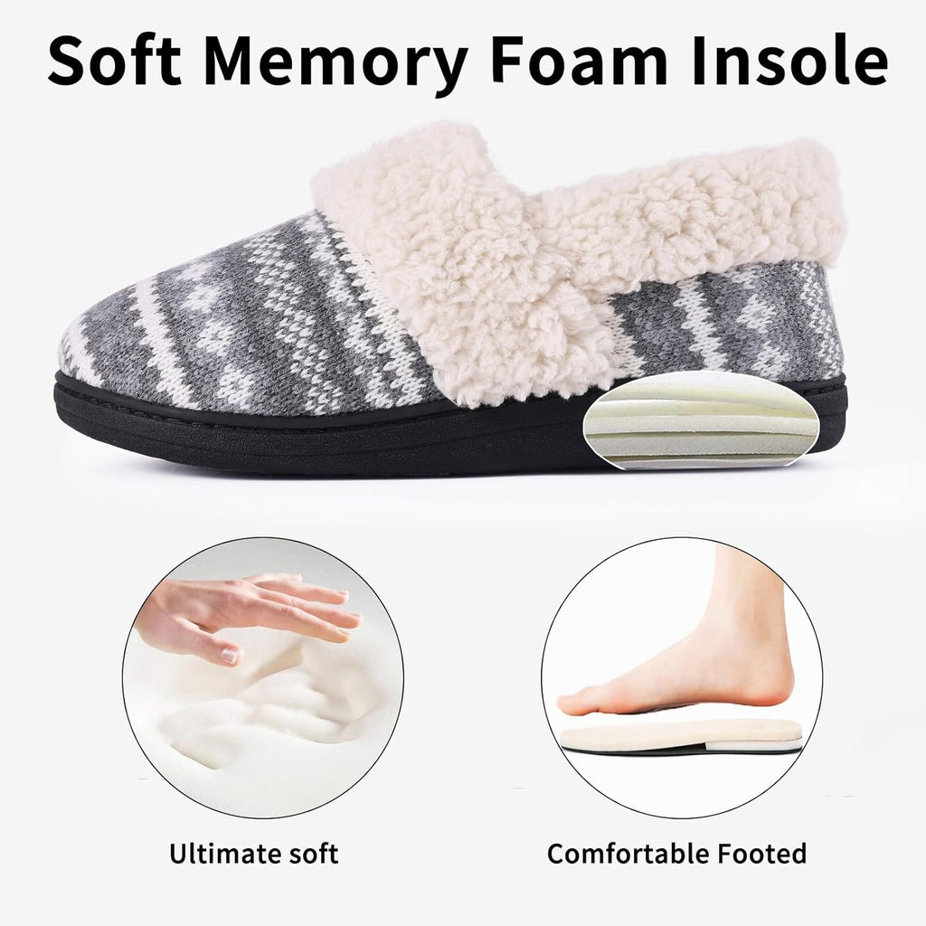 Winterse gebreide pantoffels