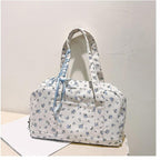 Bow duffle bag – grote canvas weekendtas met lintenaccent
