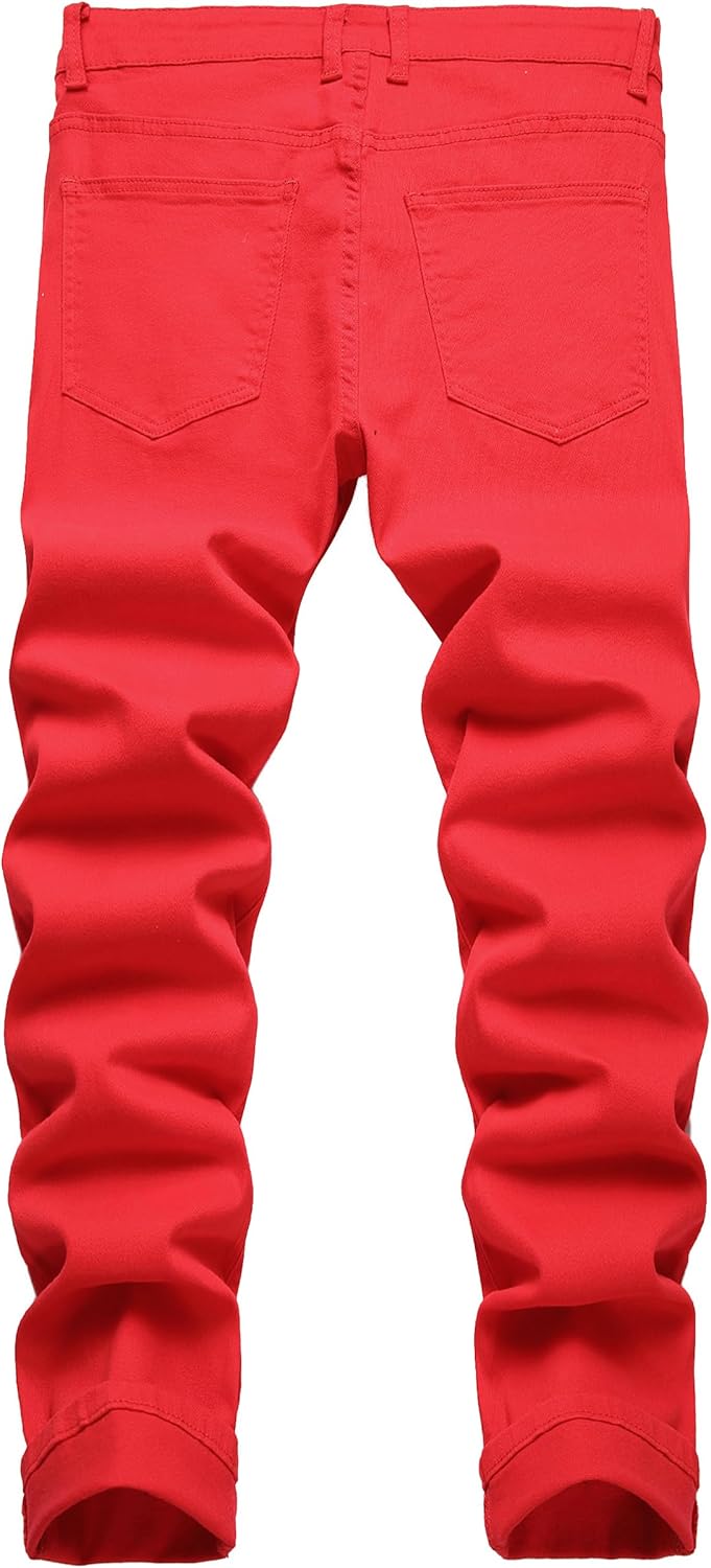 Heren slim-fit ripped jeans