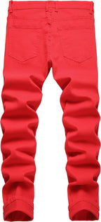 Heren slim-fit ripped jeans