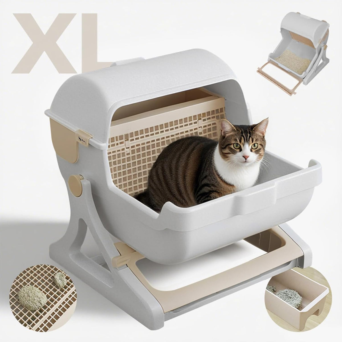Automatische geurloze kattenbak met open-top ontwerp — afbeelding 26