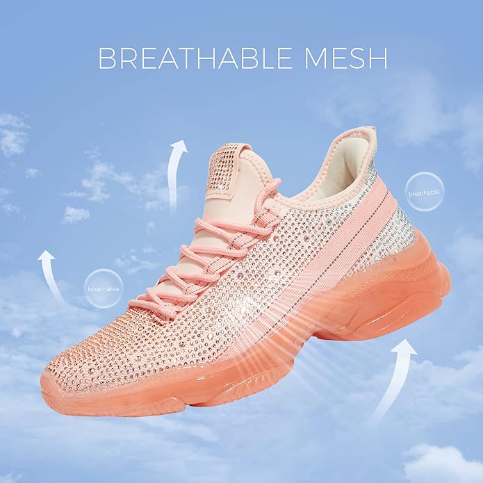 Sprankelende rhinestone slip-on sneakers