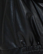 Oversized los leren damesjasje