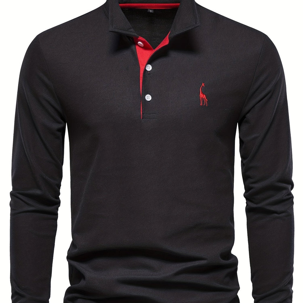 Heren polo met lange mouwen – Elin