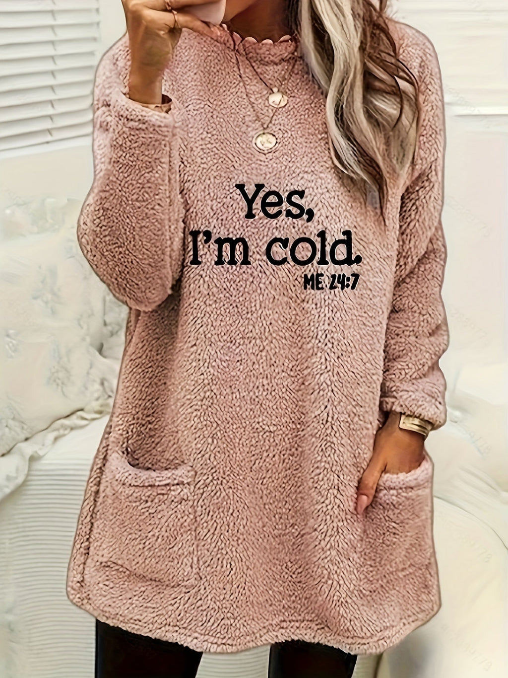 Fleece sweatshirt met print