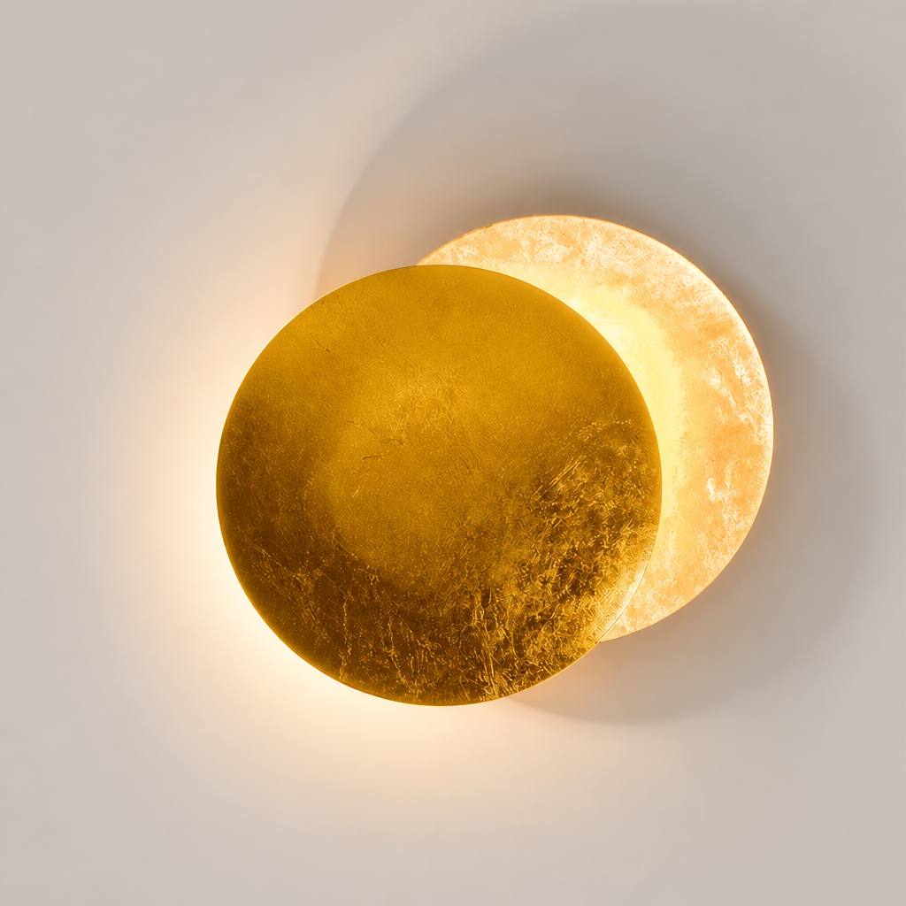 Design wandlamp halo – goud, zwart of wit