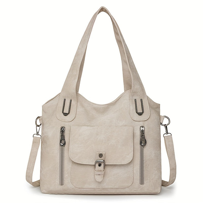 Vintage-Stijl vegan leren schoudertas