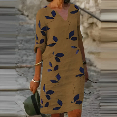 Zomerjurk met bladprint