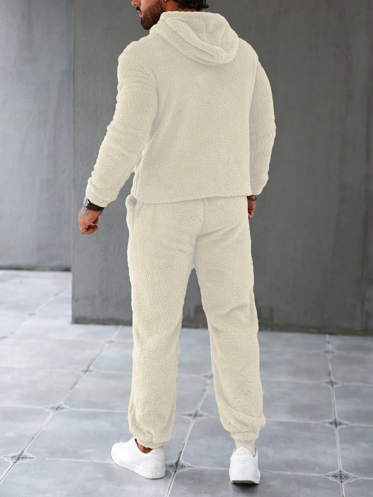 Fuzzy fleece tweedelige outfitset
