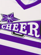 Paarse cheerleader set kind