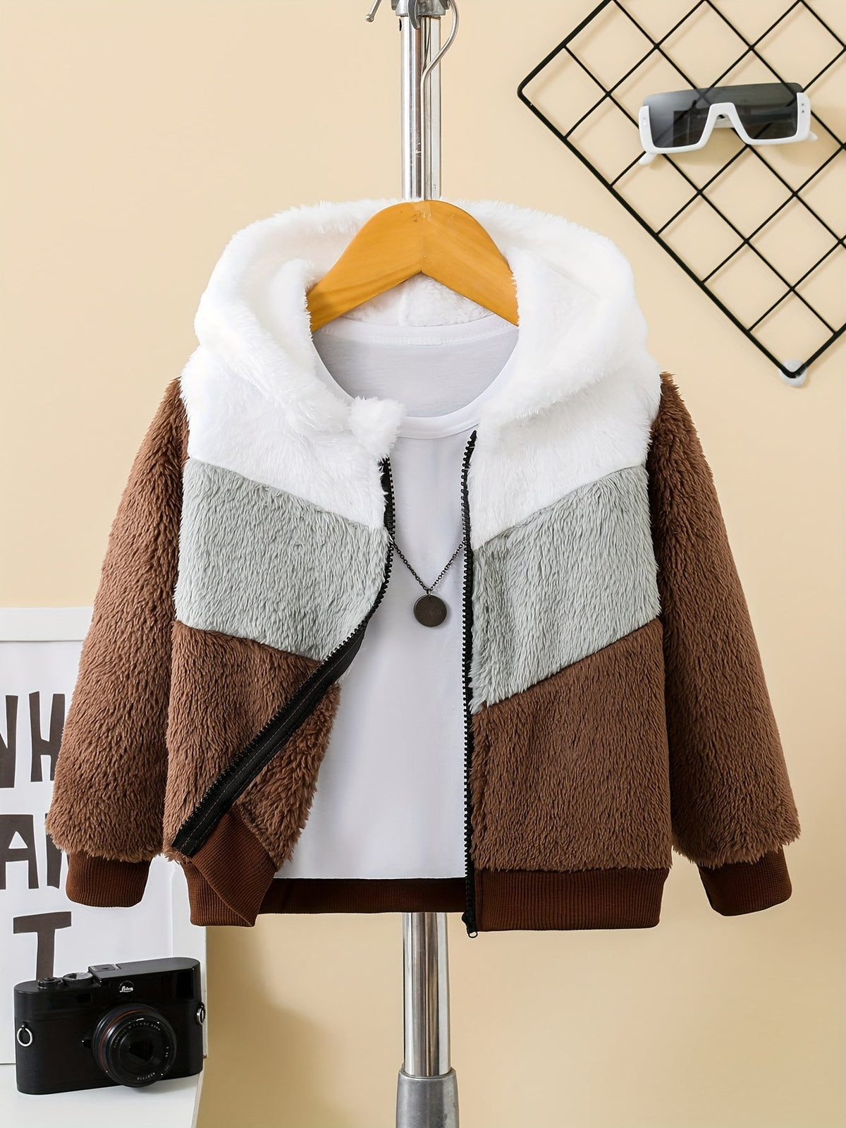 Fleece capuchonjack met rits voor kinderen
