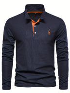 Heren polo met lange mouwen – Elin