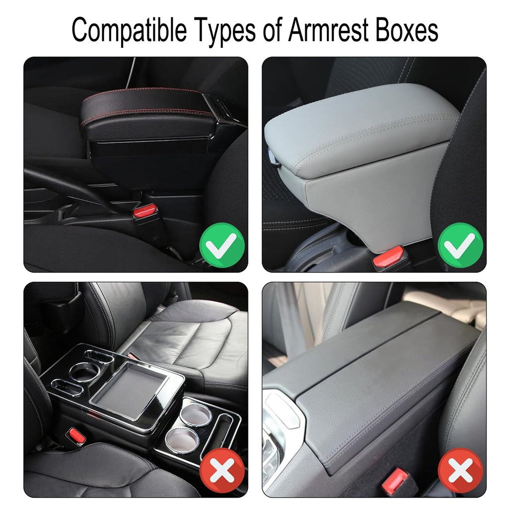 PU lederen auto armleuning mat