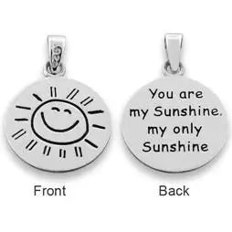 Jij bent mijn sunshine zilver ketting
