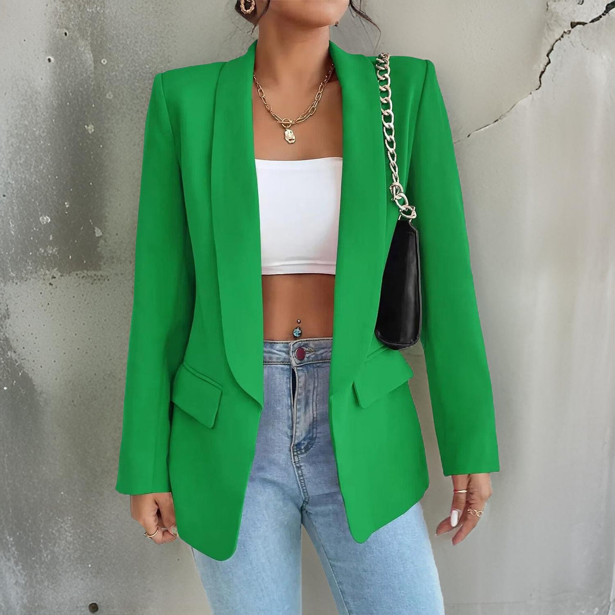 Damesblazer van polyester-katoen