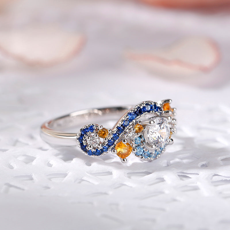 "De starry nacht" geïnspireerde vintage ring