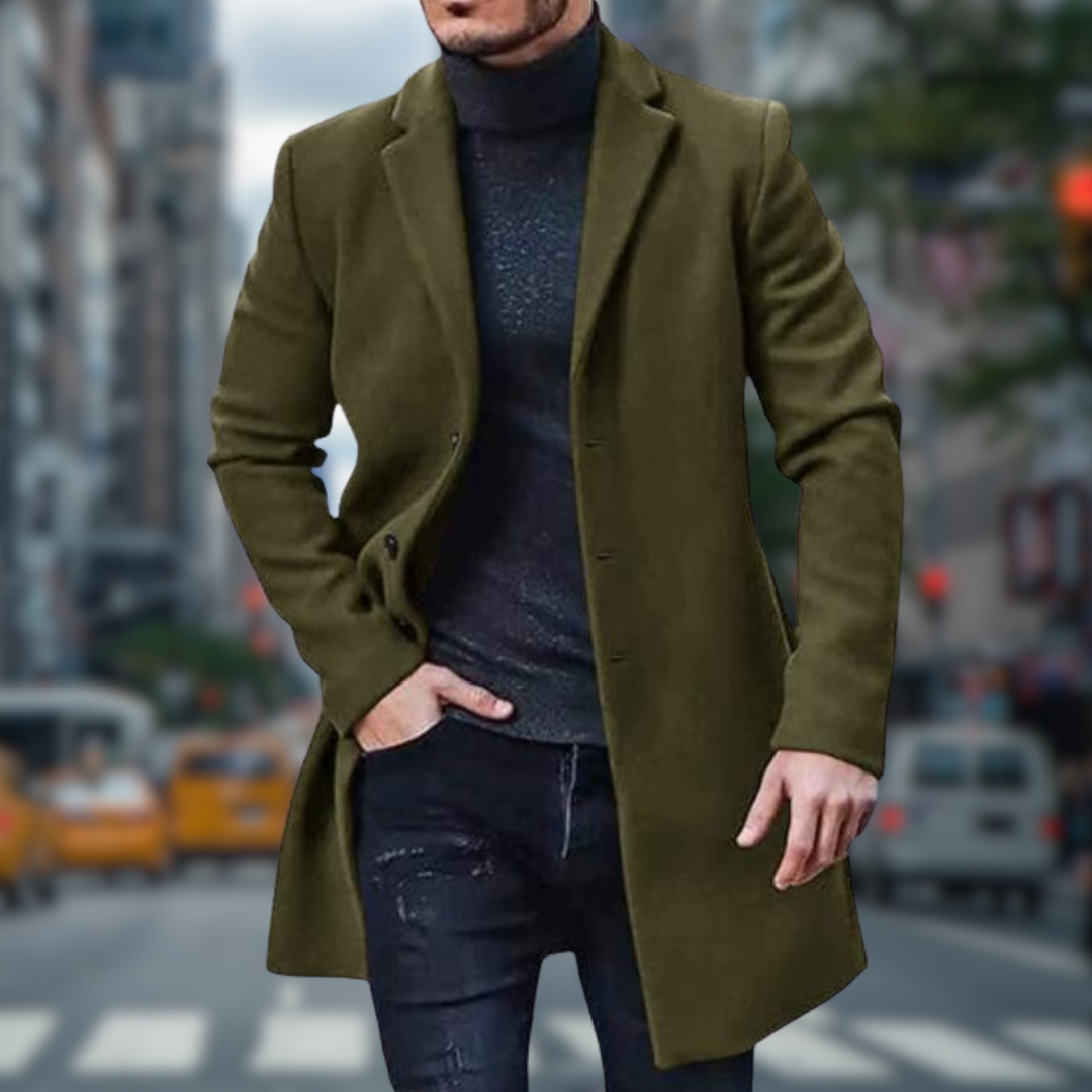 Lange klassieke trenchcoat Luca Belloni