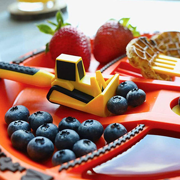 Bulldozer kinderbestek set
