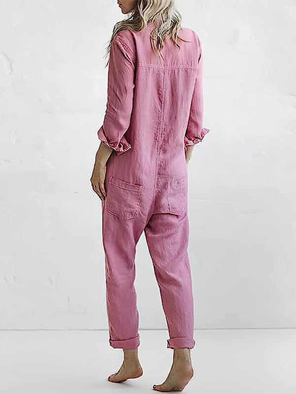 Casual jumpsuit – liv – 100% katoen, met handige zakken