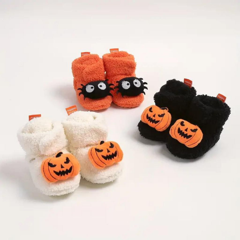 Kinder halloween sloffen met cartoonprint