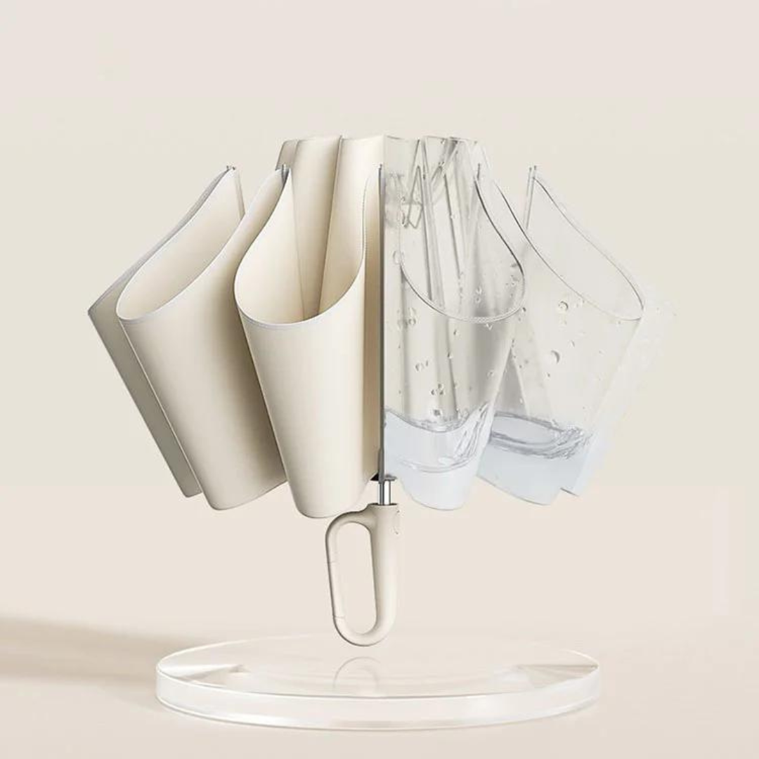 Winddichte paraplu met reflecterende rand