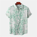 Licht & heren tropenhemd met bloemenpatroon- mateo
