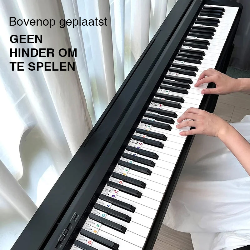 Siliconen notenlabels voor 88 pianotoetsen