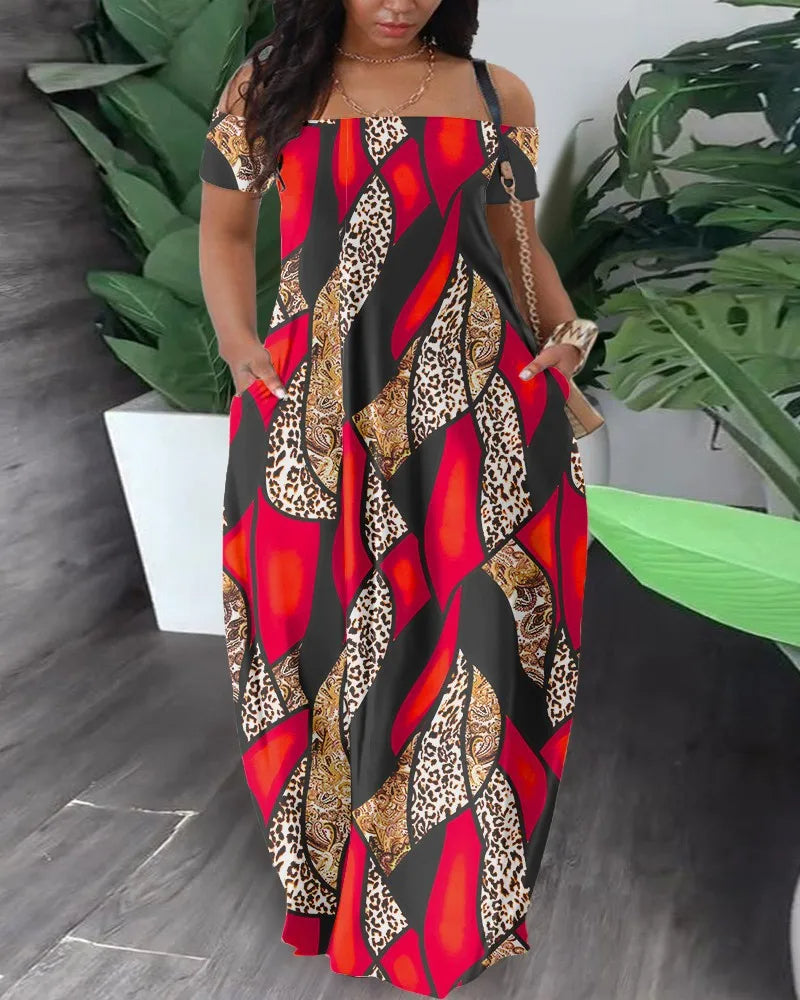 Tasha plus-size safari jurk