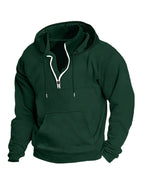 Coole heren hoodie met halve rits