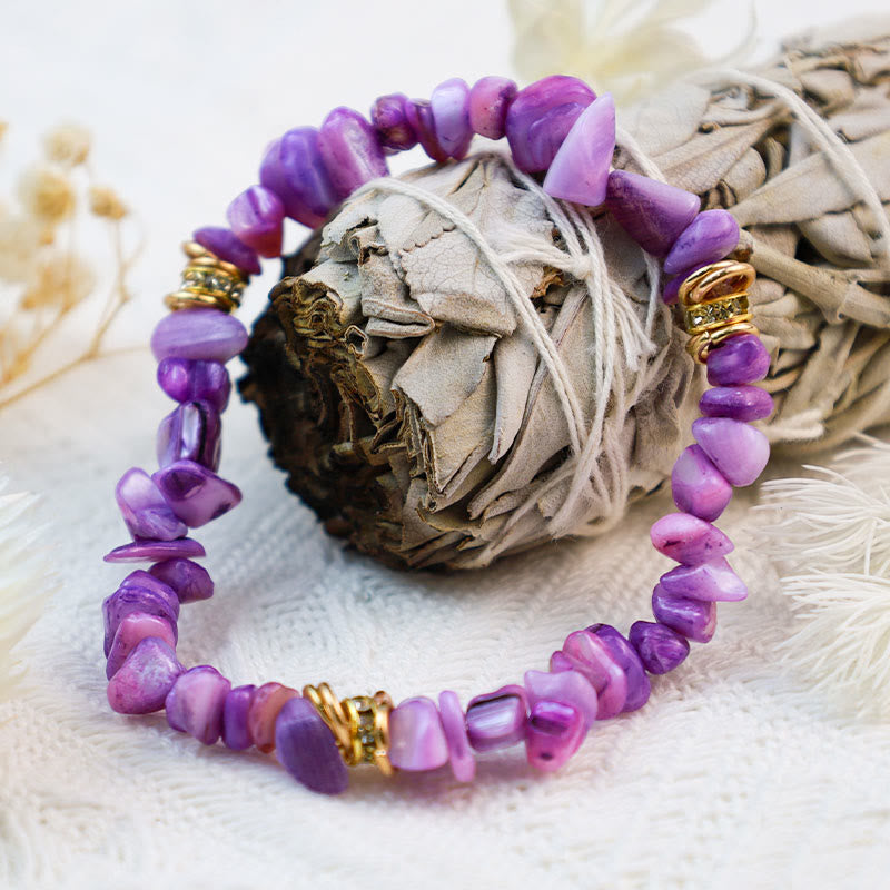 Stijlvol natuursteen kristallen kralen armband