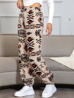 Warme sweatbroek met azteekse print