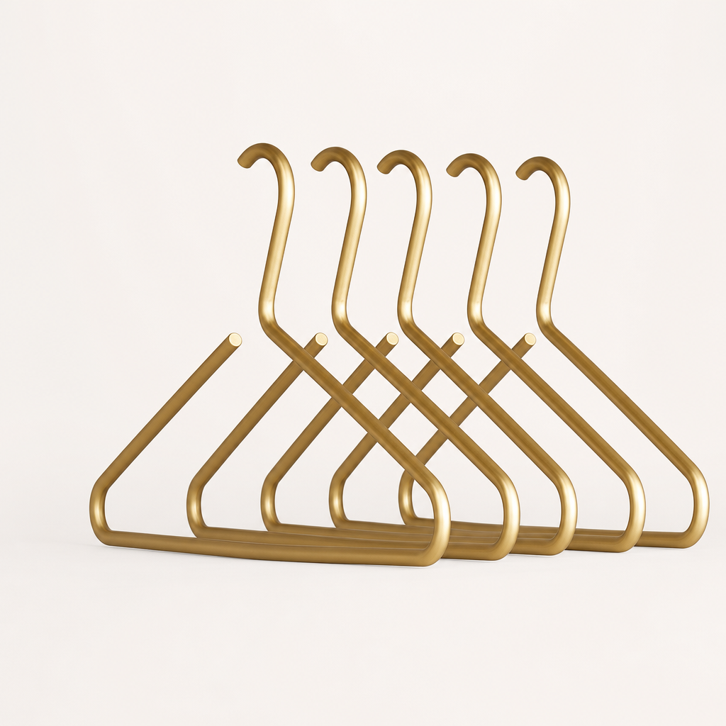 Massieve matte kledinghangers – set van 5 — afbeelding 4