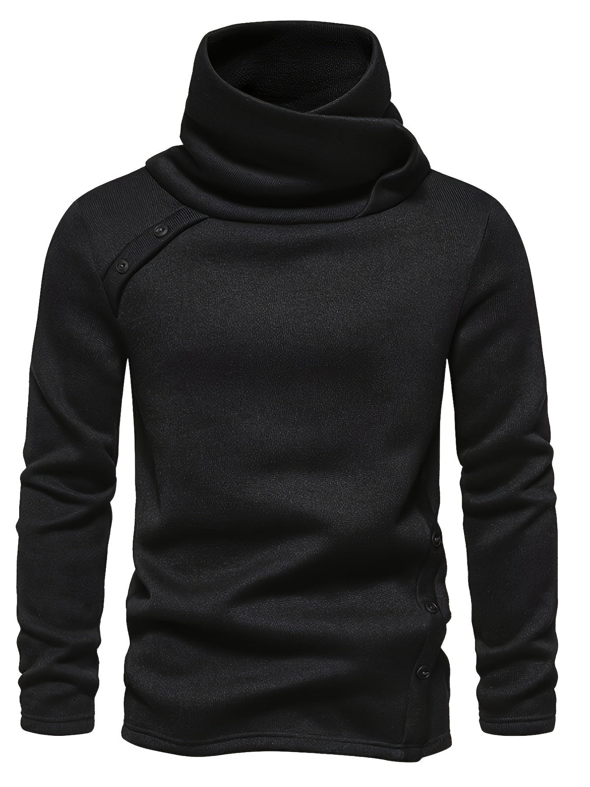 Roger | Herentrui met watervalkraag en knoopdetails