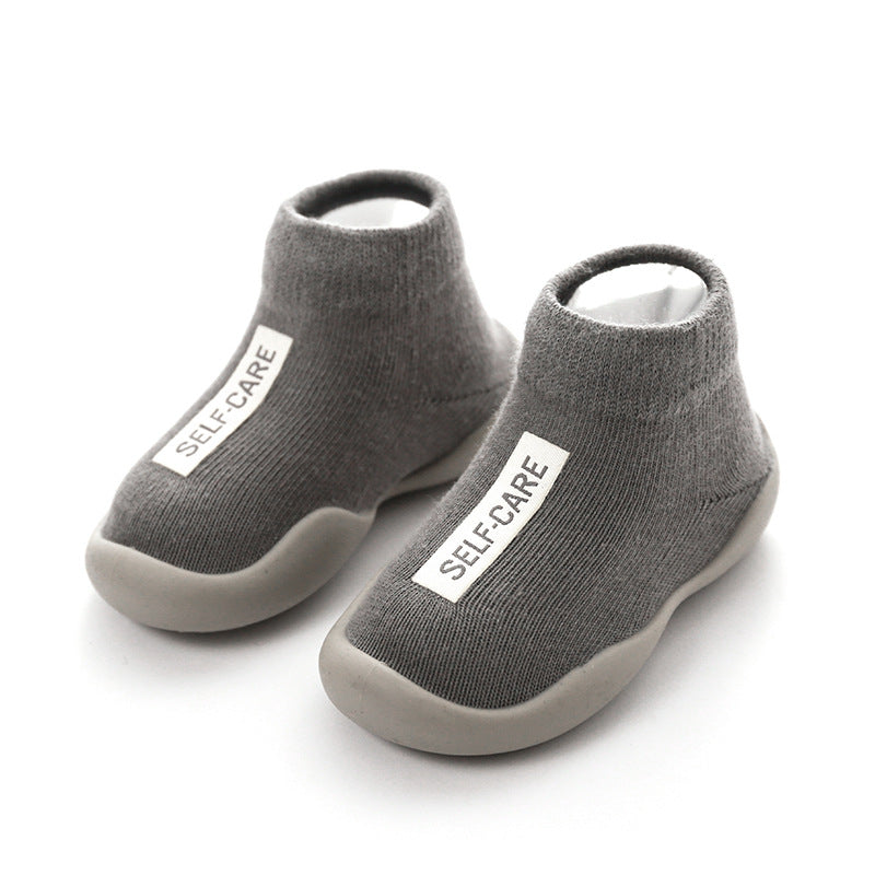 Zachte gebreide peuterschoenen - anti-slip slofjes