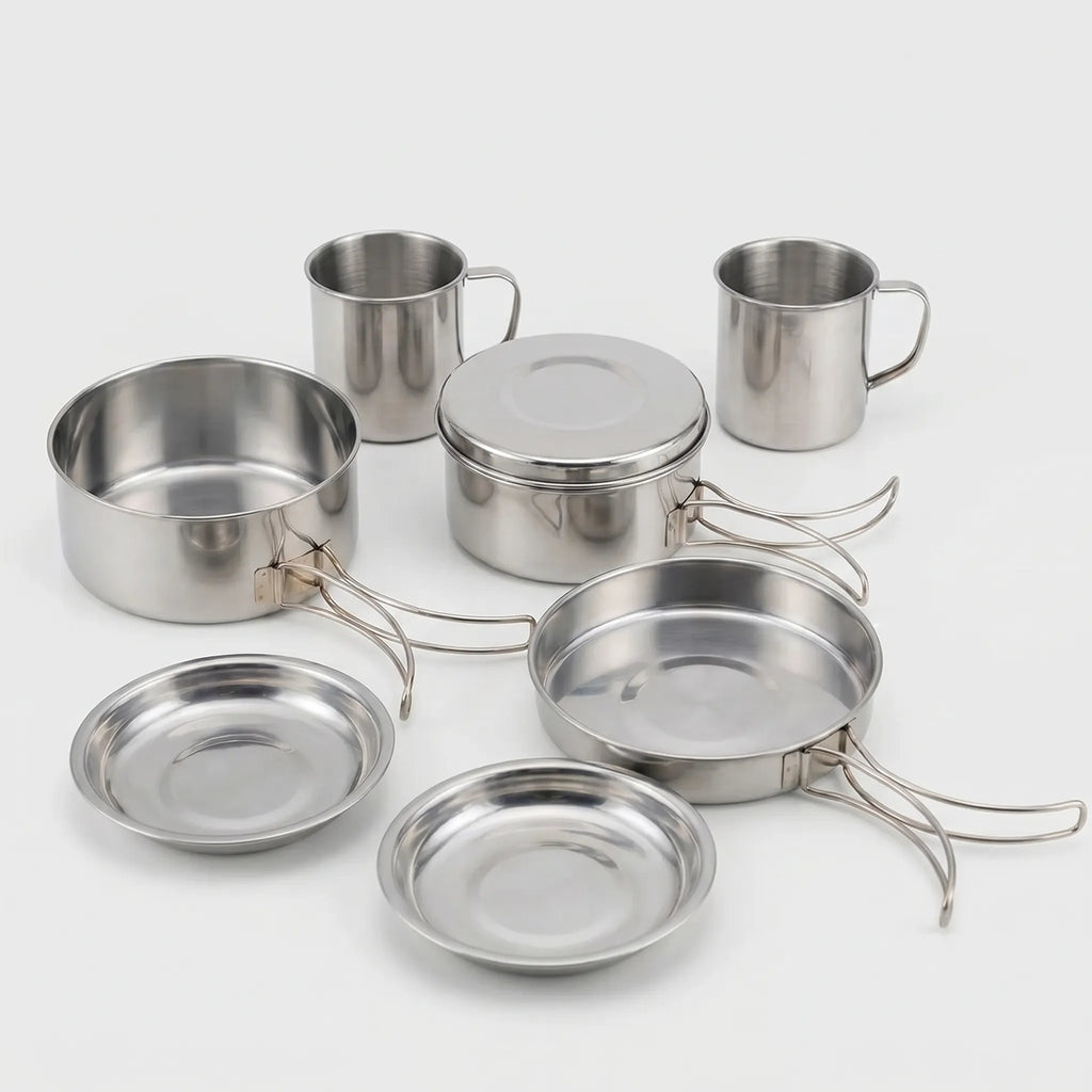 8-delige outdoor camping-kookset