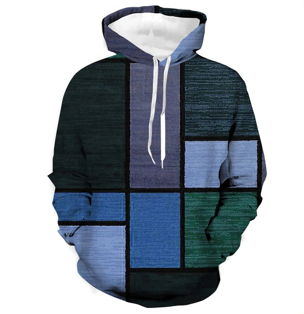 3D plaid hoodie