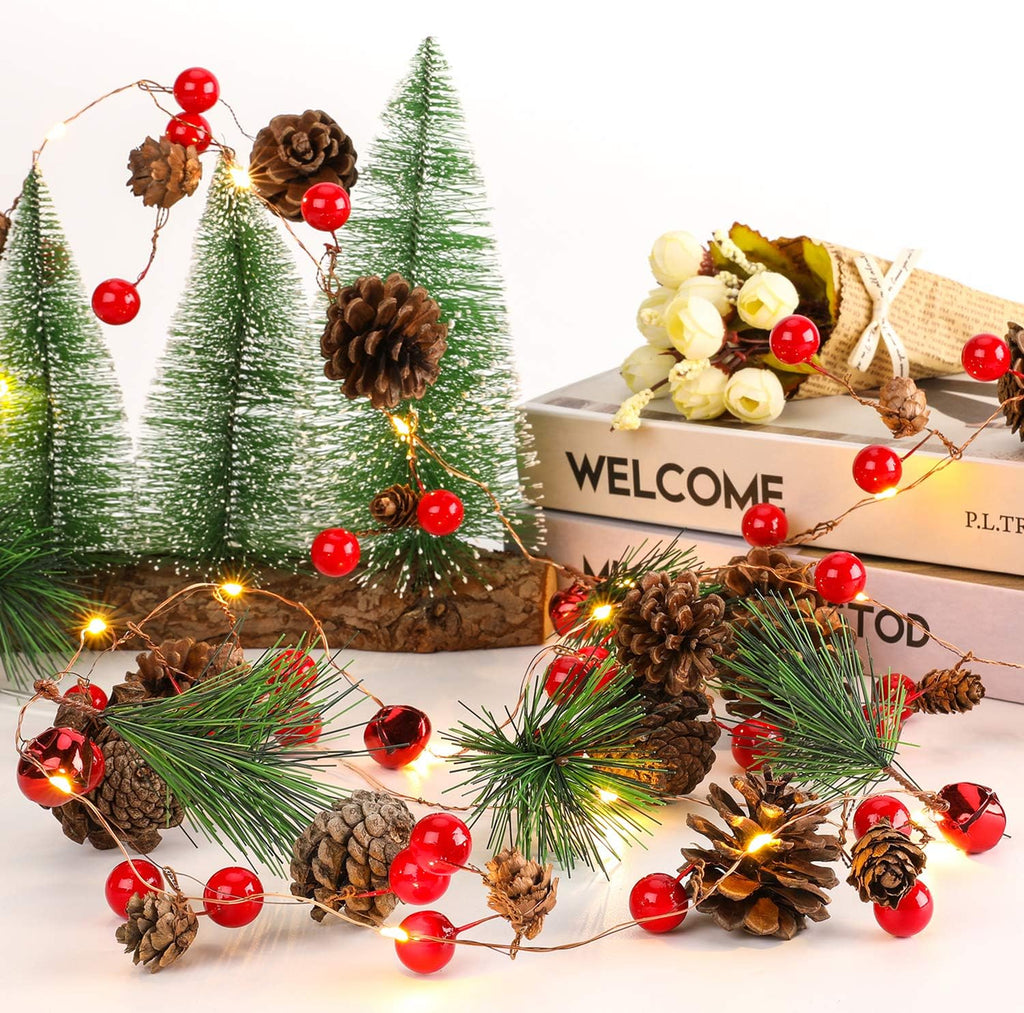 Kerstslinger met verlichting (2 m)